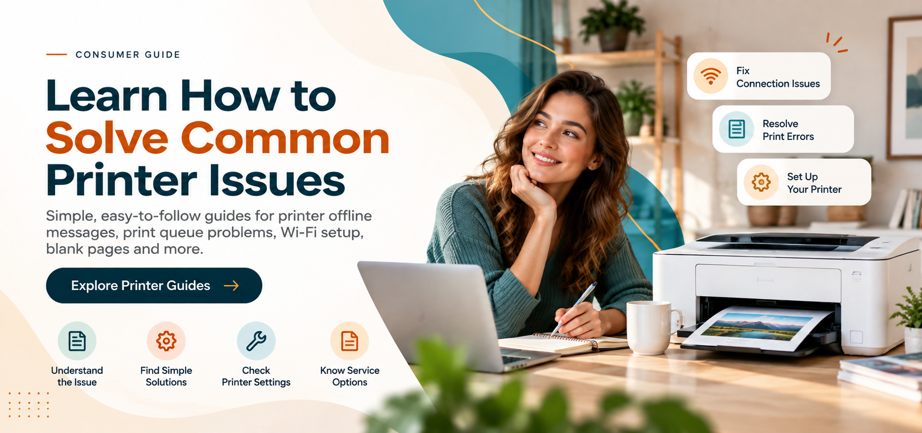 Printer guides banner